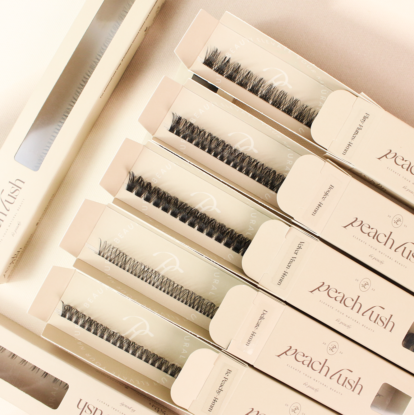 DIY wimperextensions om zelf te knippen, ribbon, één lengte cluster lashes