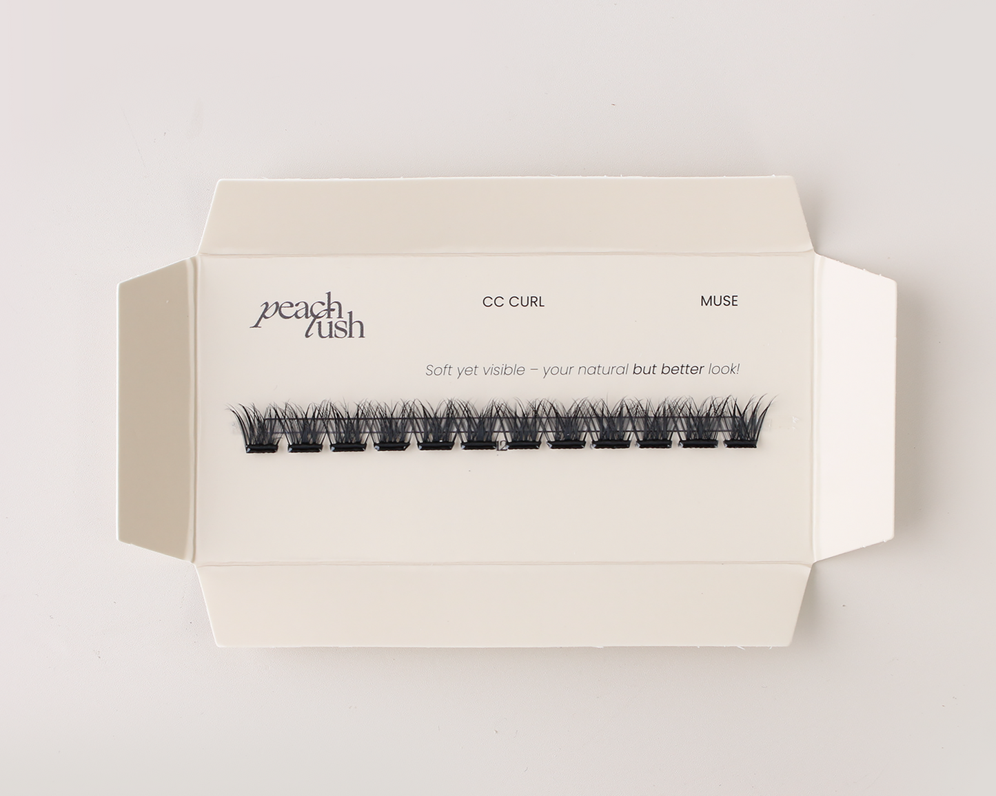 Muse 12 mm cc curl press on lashes pre glued zelfklevende wimpers diy cluster lashes