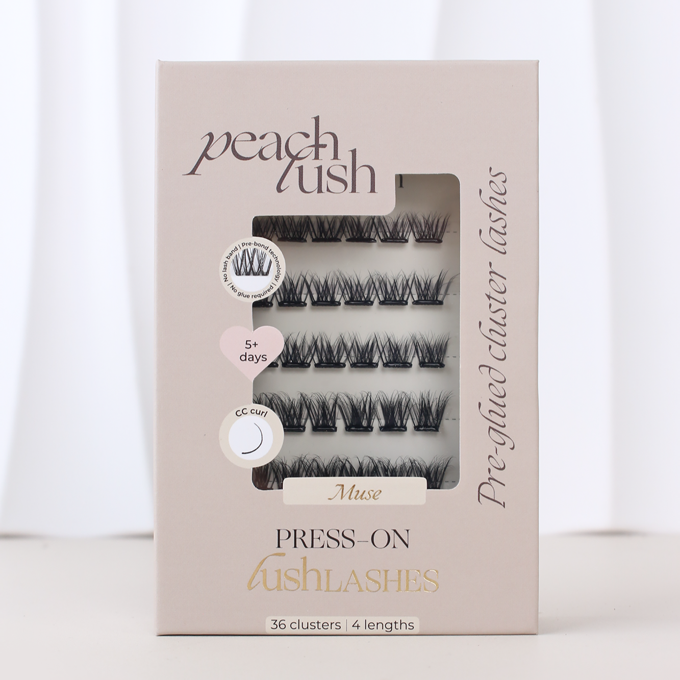 muse press on lashes natuurlijke look zelfklevende wimpers multi length