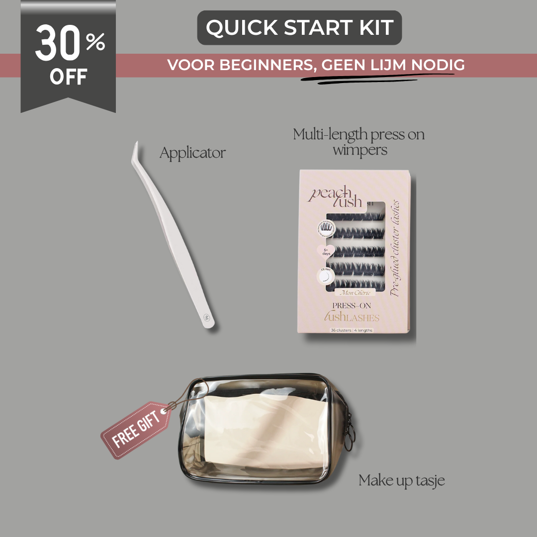 Quick Start Kit – Zelfklevende Press On Wimpers voor Beginners