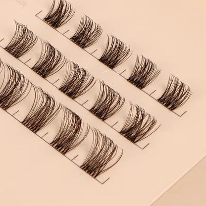 Cottony cherish coffee cluster lashes bruine wimperextensions