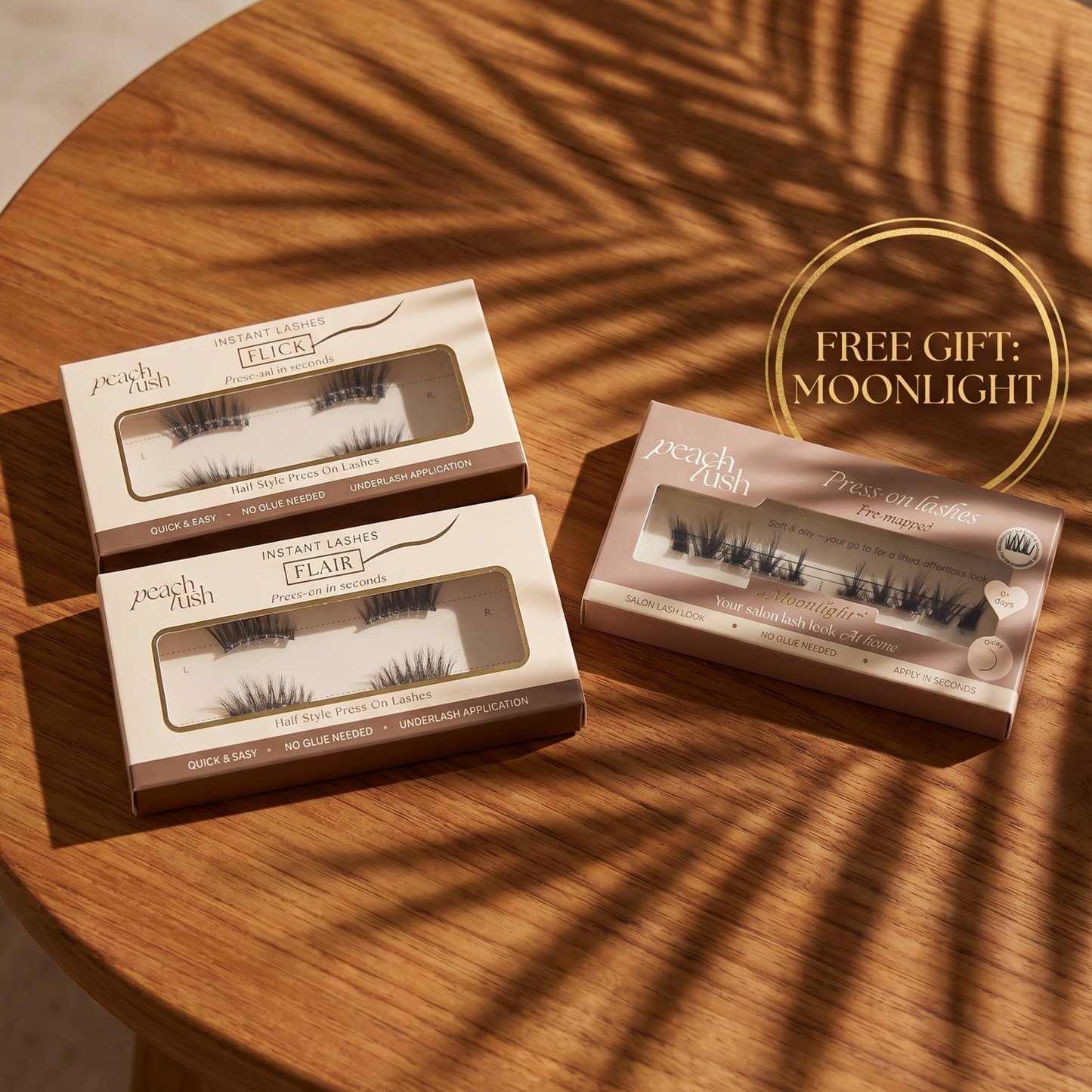 half style press on gratis cluster lashes press ons