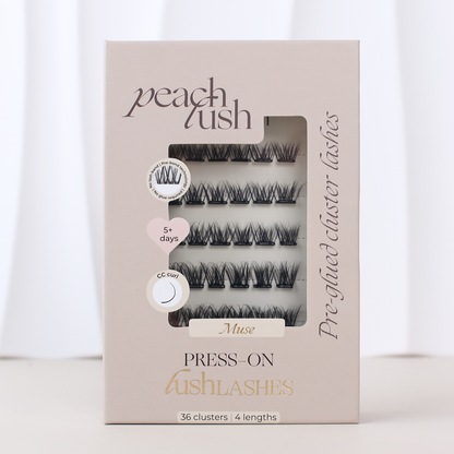 muse press on lashes natuurlijke look zelfklevende wimpers multi length