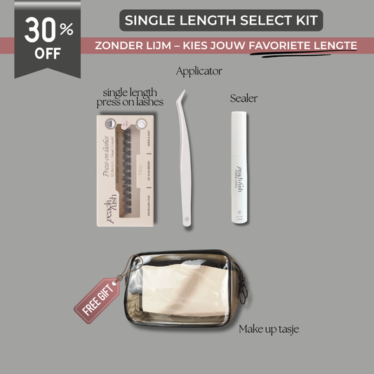 Single Length Select Kit – Press On Wimpers Zonder Lijm (Incl. Gratis Make-up Tasje)